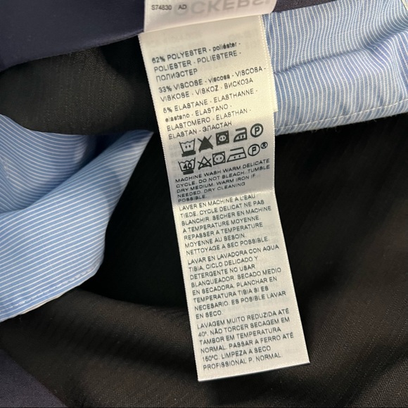 NEW Dockers Black Pinstripe Dress Pants Mens Plus Size W56 L32 - Picture 6 of 10